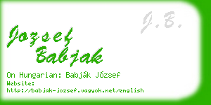 jozsef babjak business card
