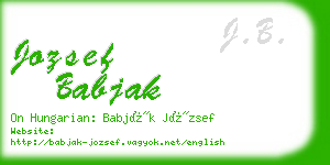 jozsef babjak business card